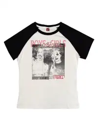 DETW | Record Cover Figure & Slogan Print T-Shirt