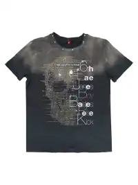 DETW | Heavy Wash Hand Beaded & Rhinestone Print T-Shirt