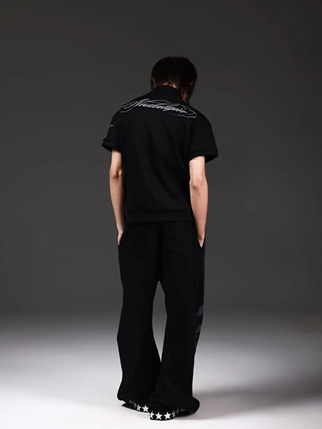 DETW | Union Jack Allover Print Stand Collar Zip T-Shirt