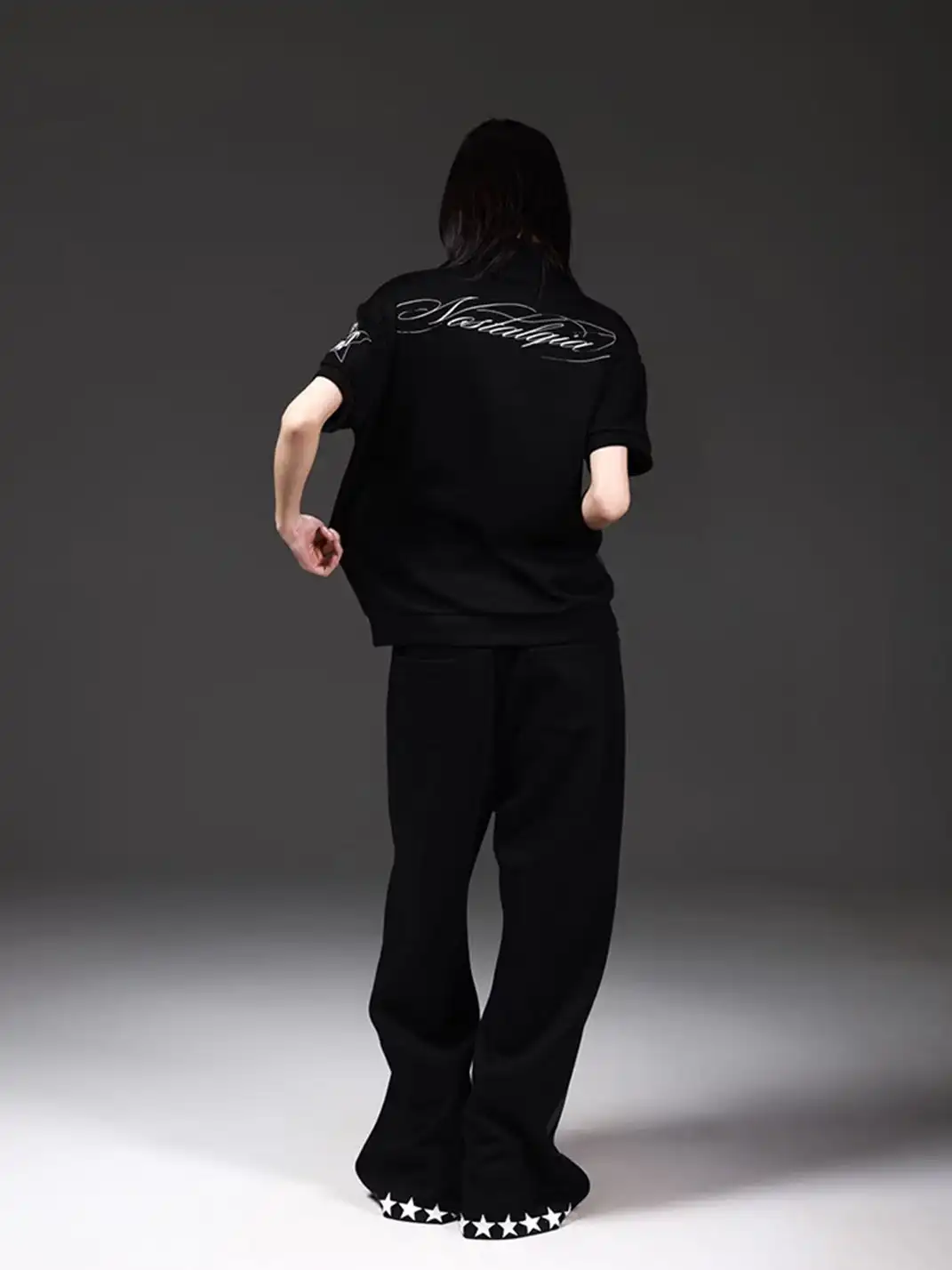 DETW | Union Jack Allover Print Stand Collar Zip T-Shirt
