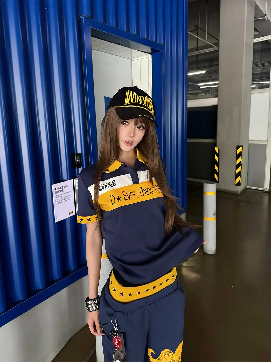 DETW | Star Color Block Regular Shoulder Polo Shirt