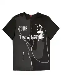 DETW | Henley Neck Figure Print T-Shirt