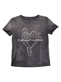 DETW | Heavy Wash Destroyed Cut Irregular Neck T-Shirt