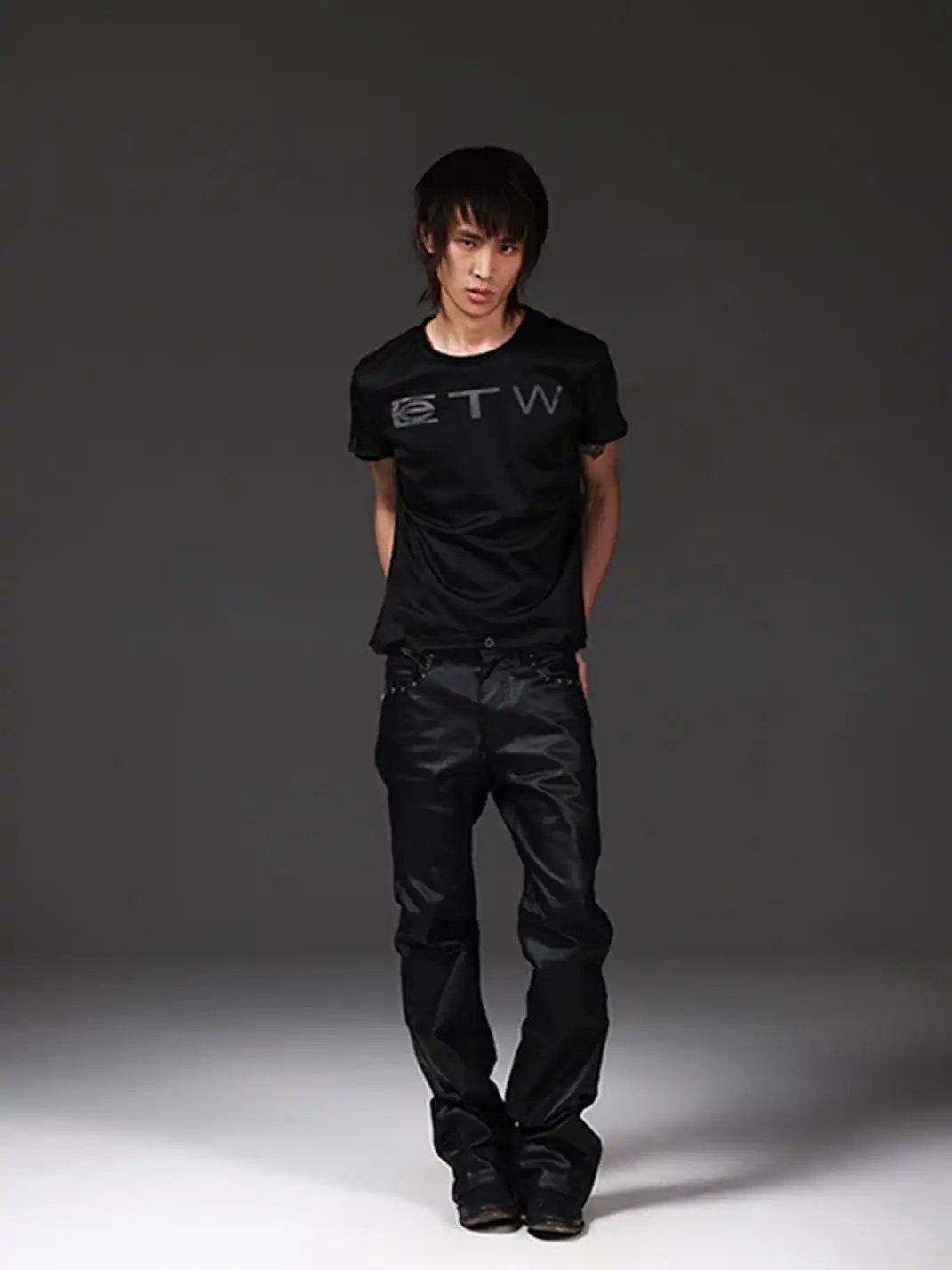 DETW | Mesh & Double Yarn Slogan T-Shirt
