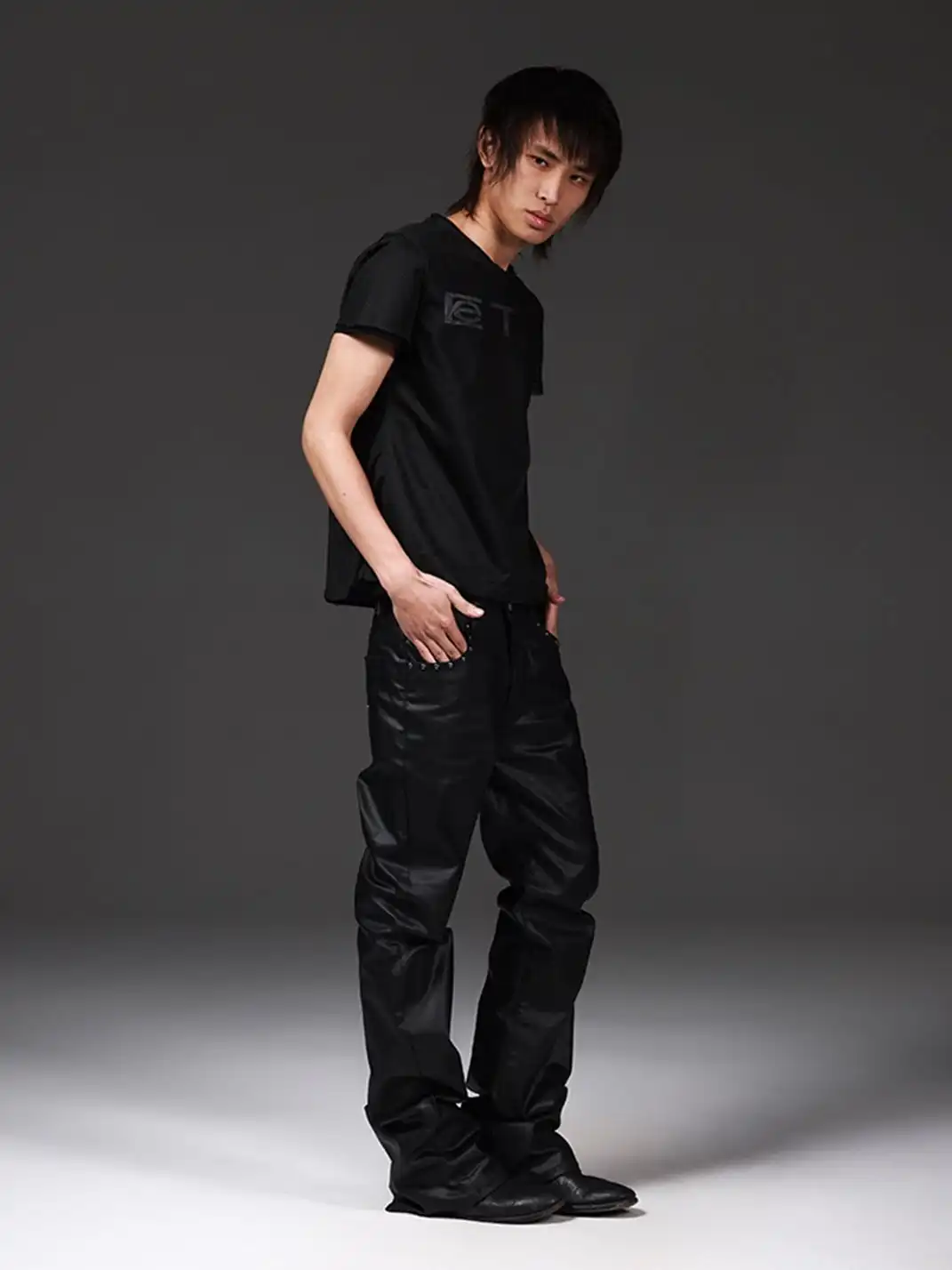 DETW | Mesh & Double Yarn Slogan T-Shirt