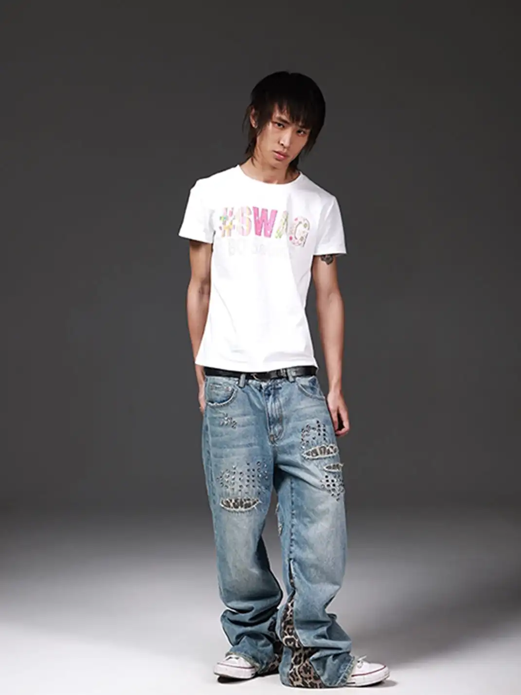 DETW | Candy Color Print Versatile T-Shirt
