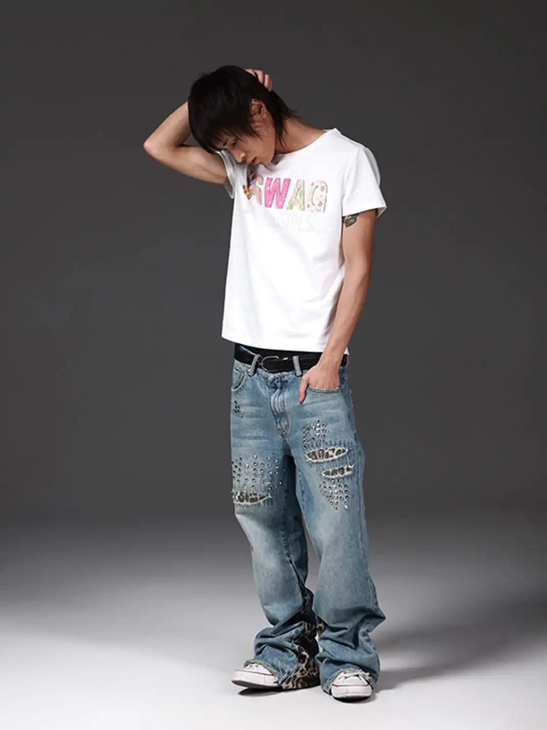 DETW | Candy Color Print Versatile T-Shirt