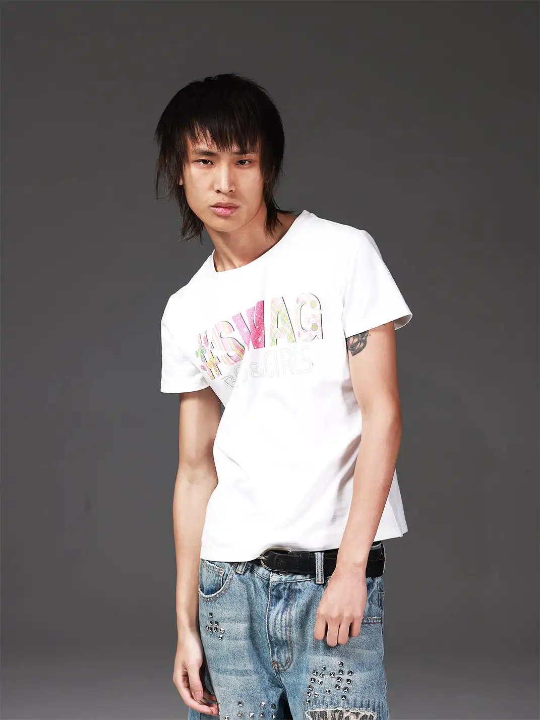 DETW | Candy Color Print Versatile T-Shirt
