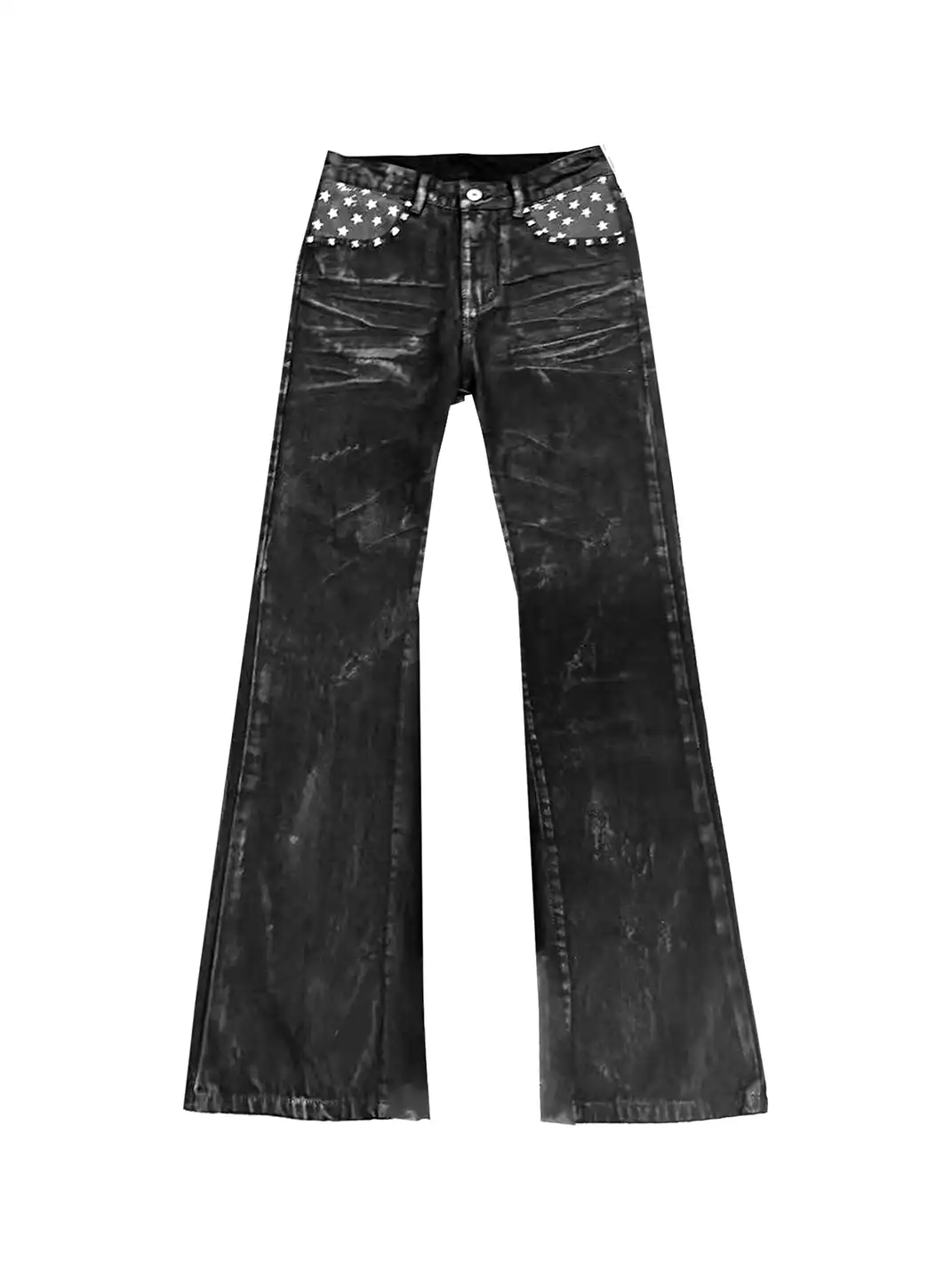 DETW | Heavy Waxed Pleated Rivet Star-Spangled Banner Jeans