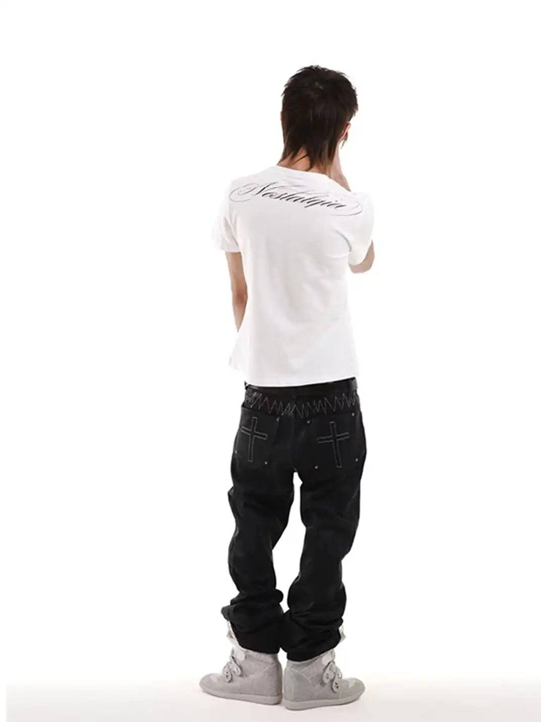 DETW | Union Jack Rhinestone & Glitter Crew Neck T-Shirt