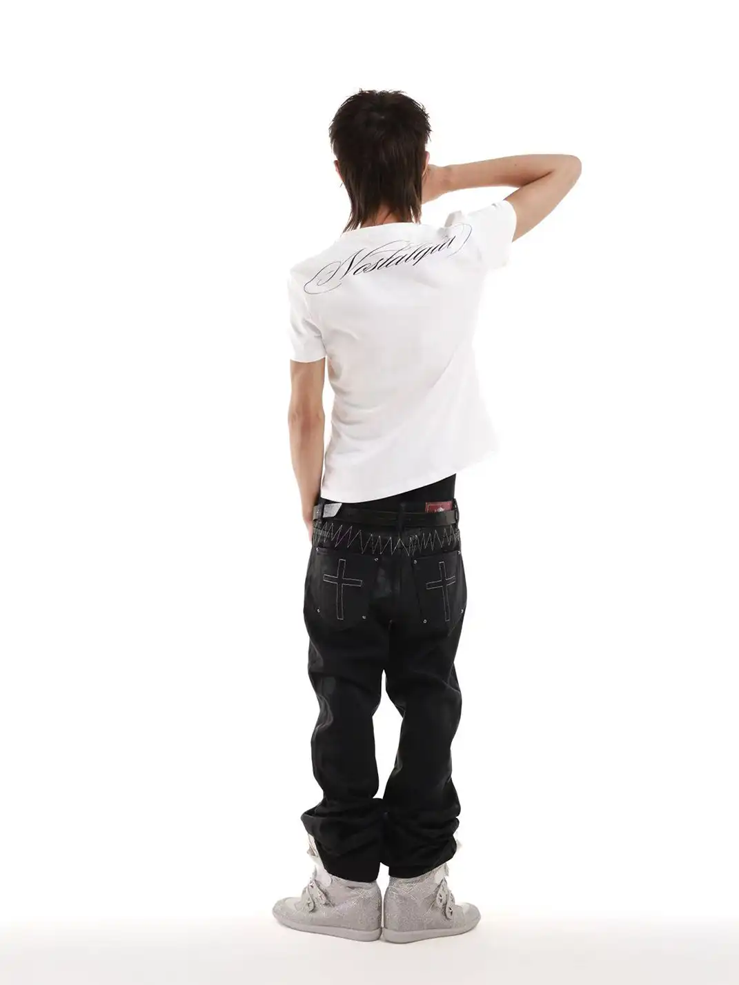 DETW | Union Jack Rhinestone & Glitter Crew Neck T-Shirt