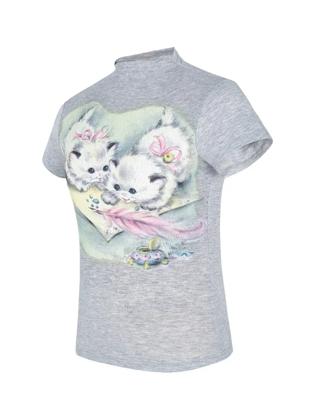NECYSTUDIO | White Ink Print Cat T-Shirt