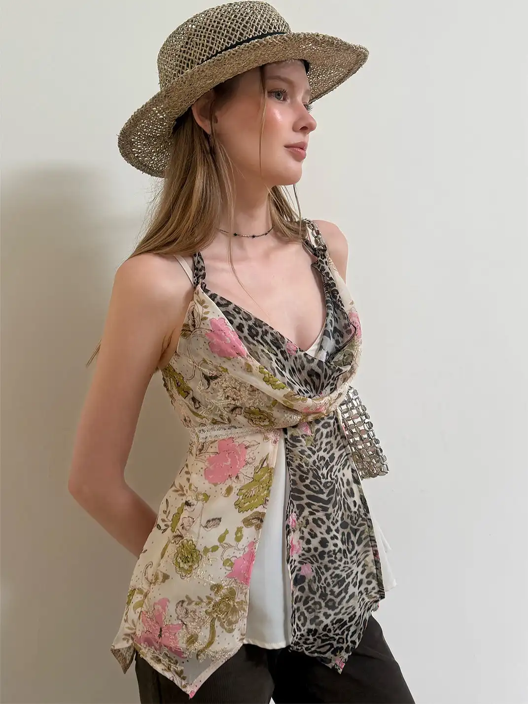NECYSTUDIO | Leopard Print Camisole Top