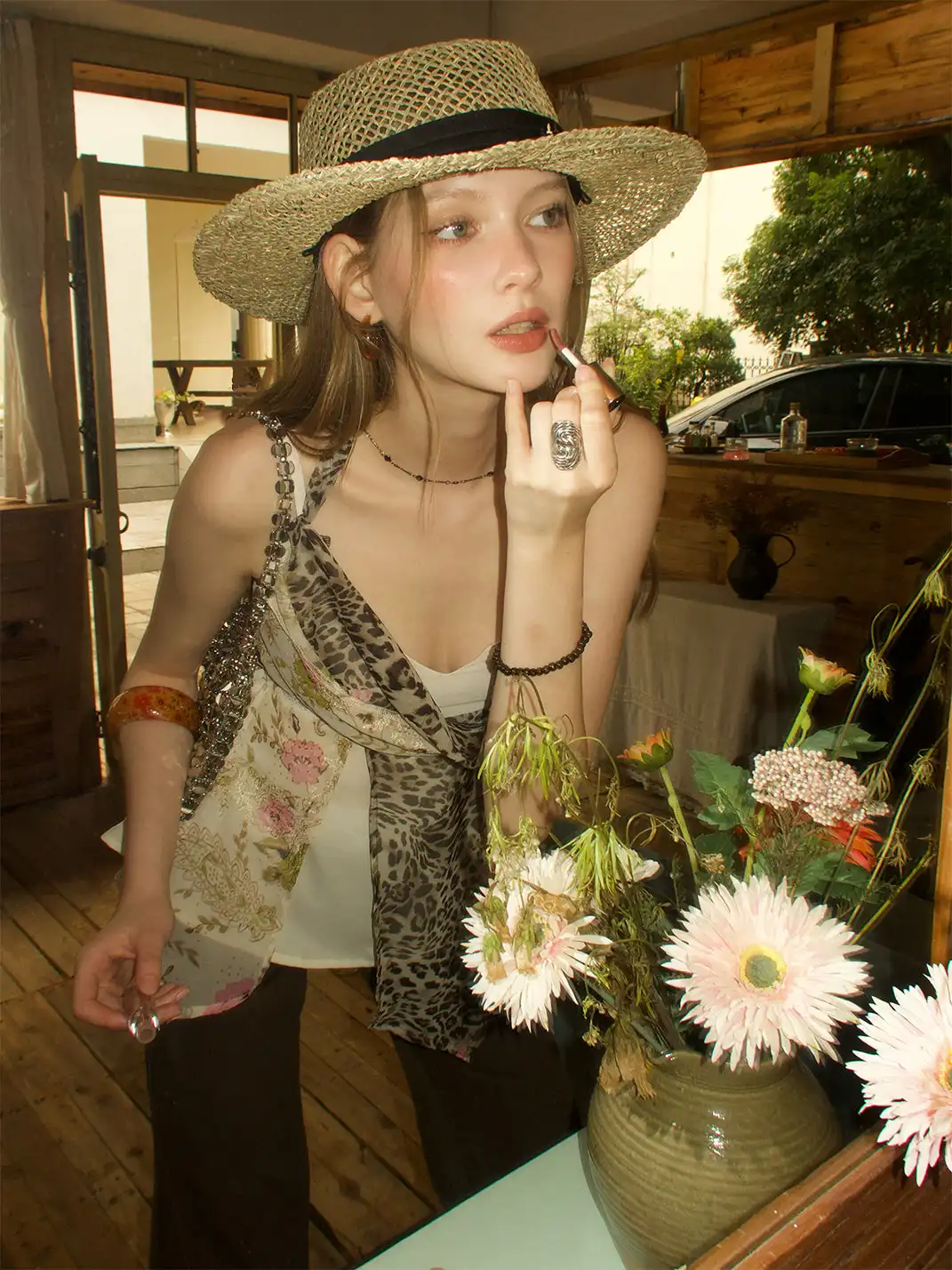 NECYSTUDIO | Leopard Print Camisole Top