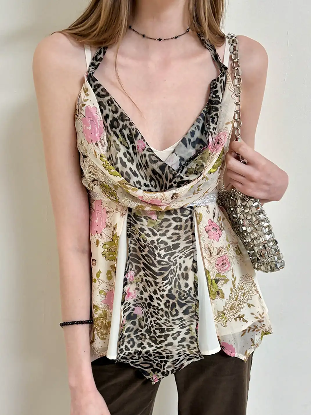 NECYSTUDIO | Leopard Print Camisole Top