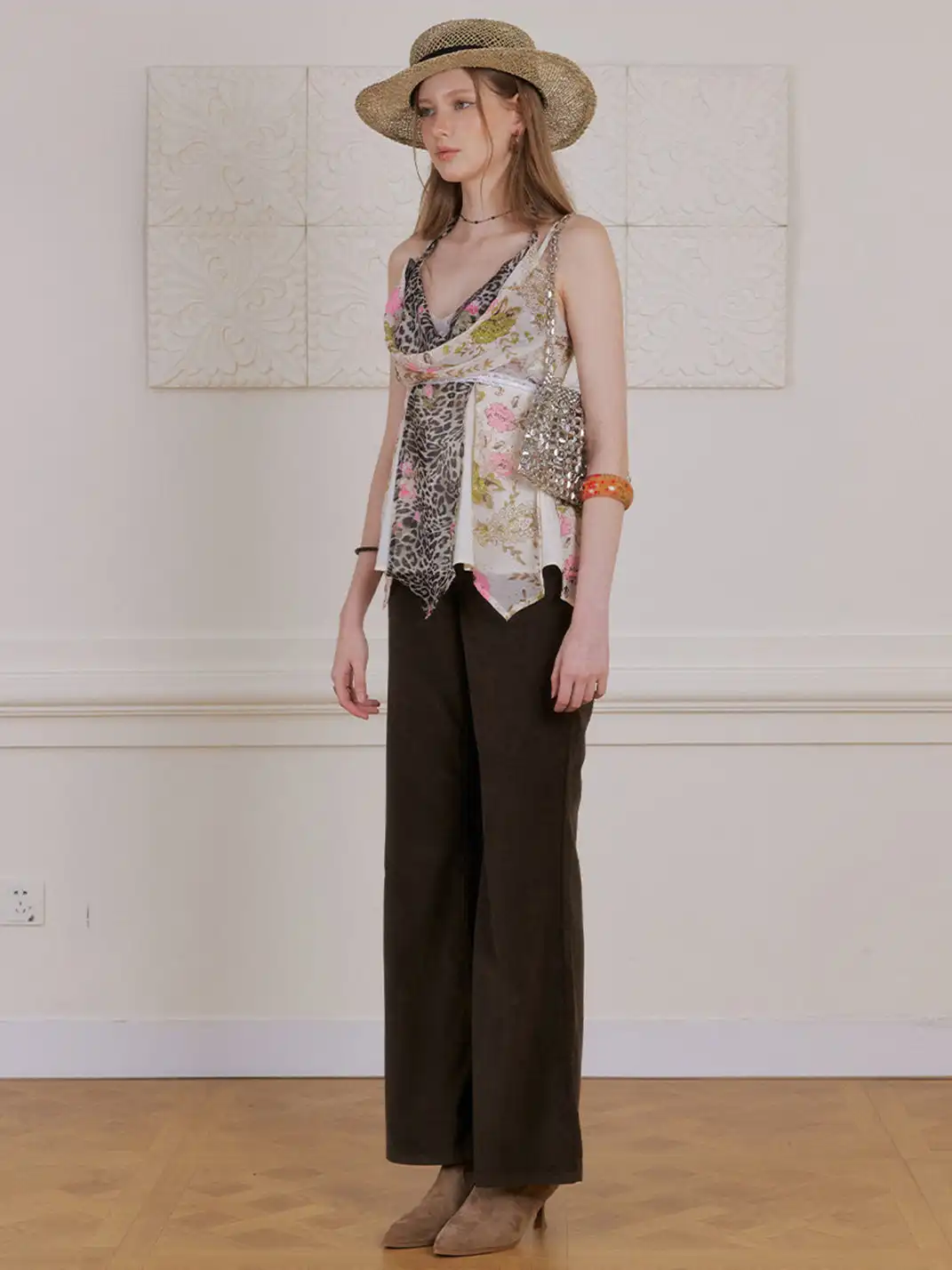 NECYSTUDIO | Leopard Print Camisole Top