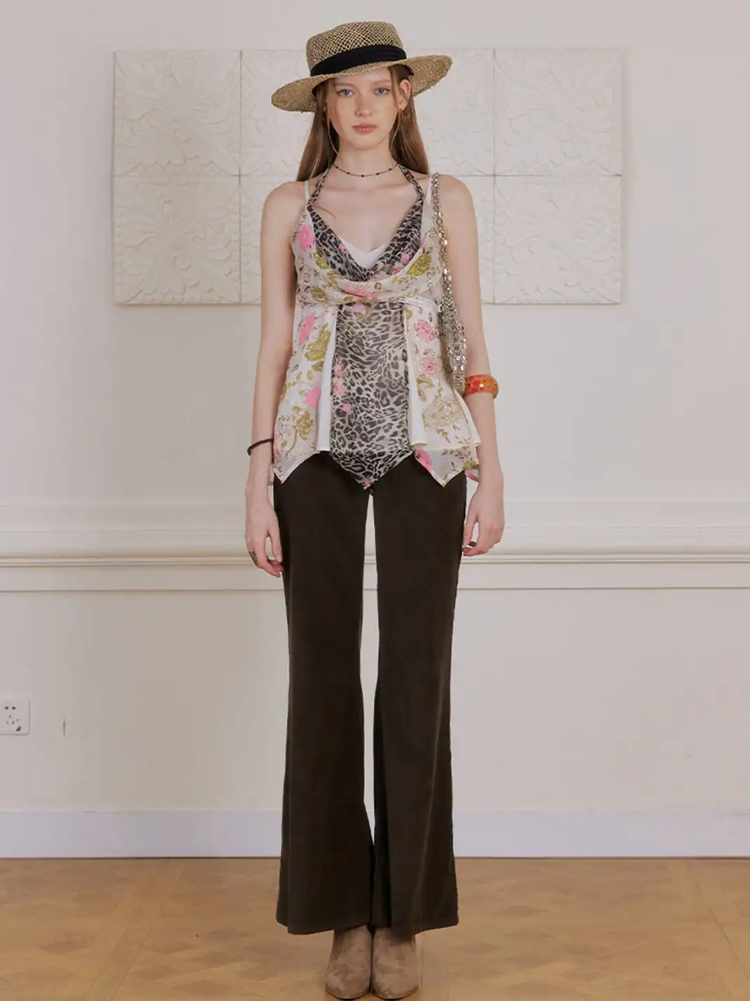 NECYSTUDIO | Leopard Print Camisole Top