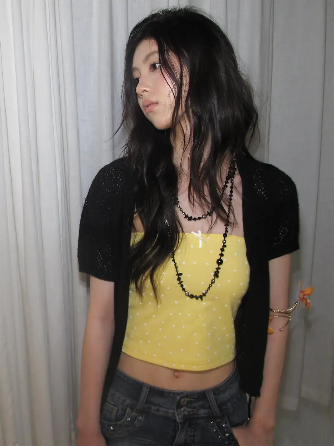 NECYSTUDIO | Polka Dot Short Sleeve T-Shirt & Bandeau