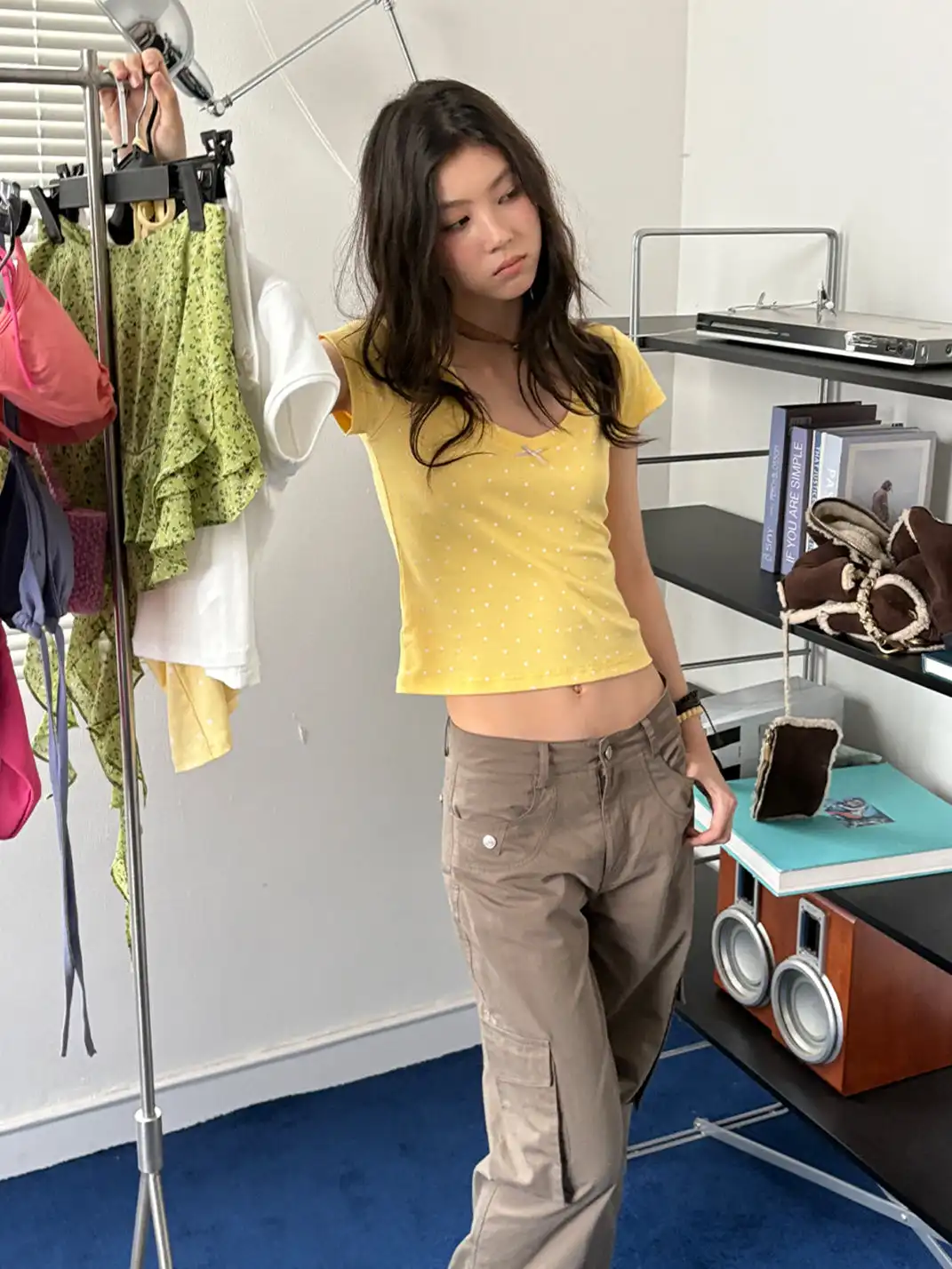 NECYSTUDIO | Polka Dot Short Sleeve T-Shirt & Bandeau