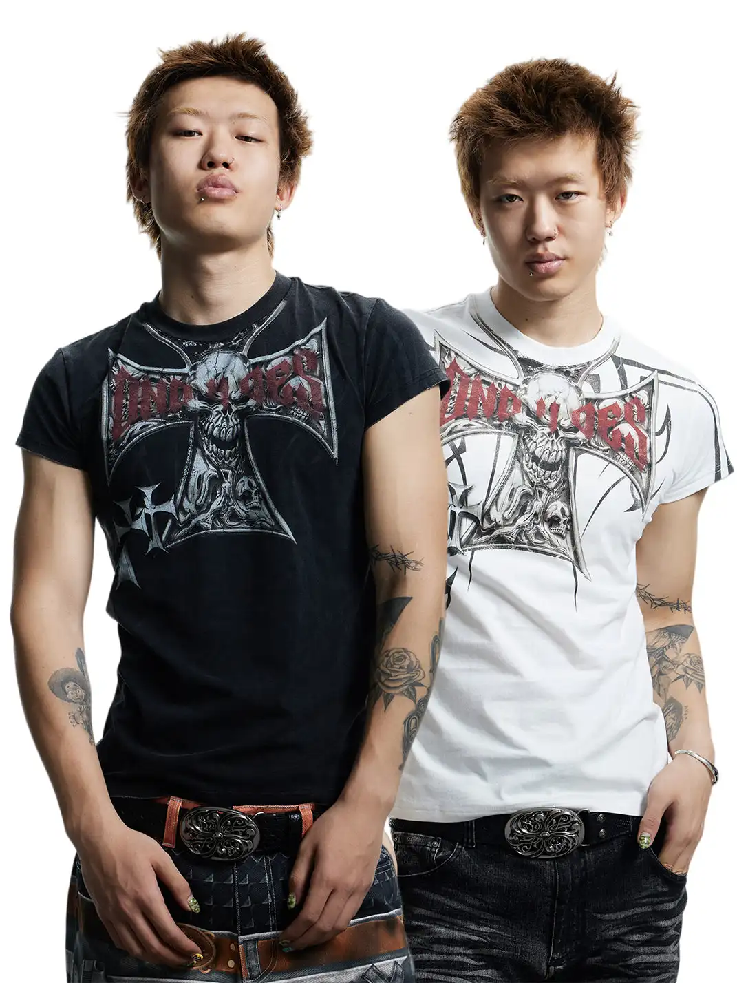 DND4DES | Skull Graffiti Print Cross T-Shirt