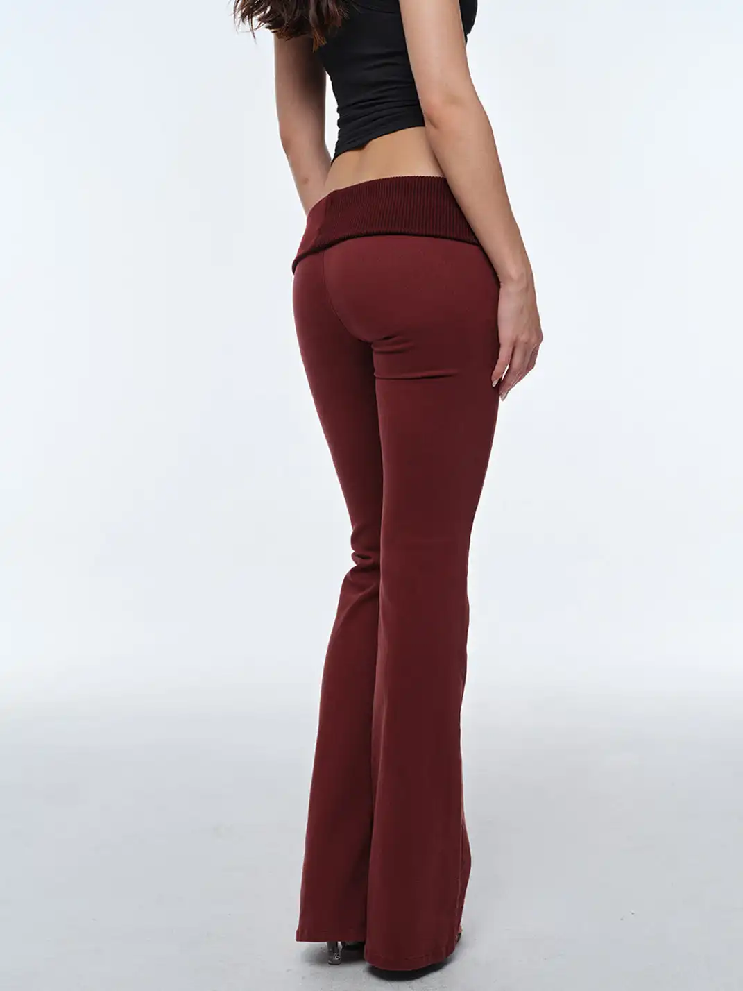 BUM STUDIO | Draped Stretch Flared Cuffed Pants