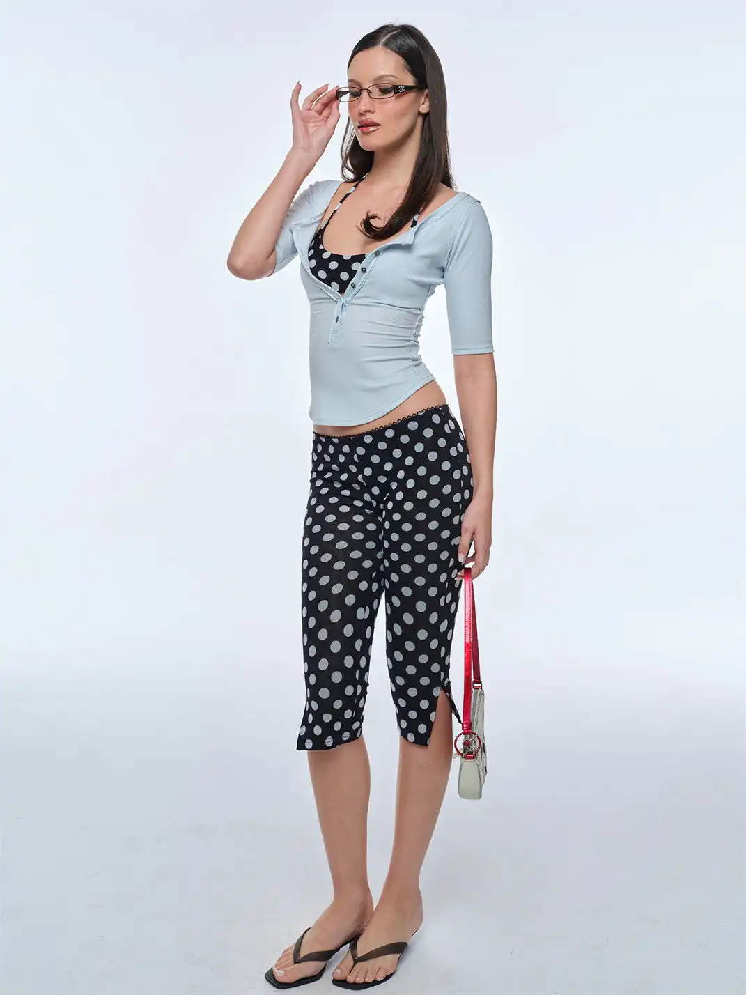 BUM STUDIO | Polka Dot Halter Bra & Capris
