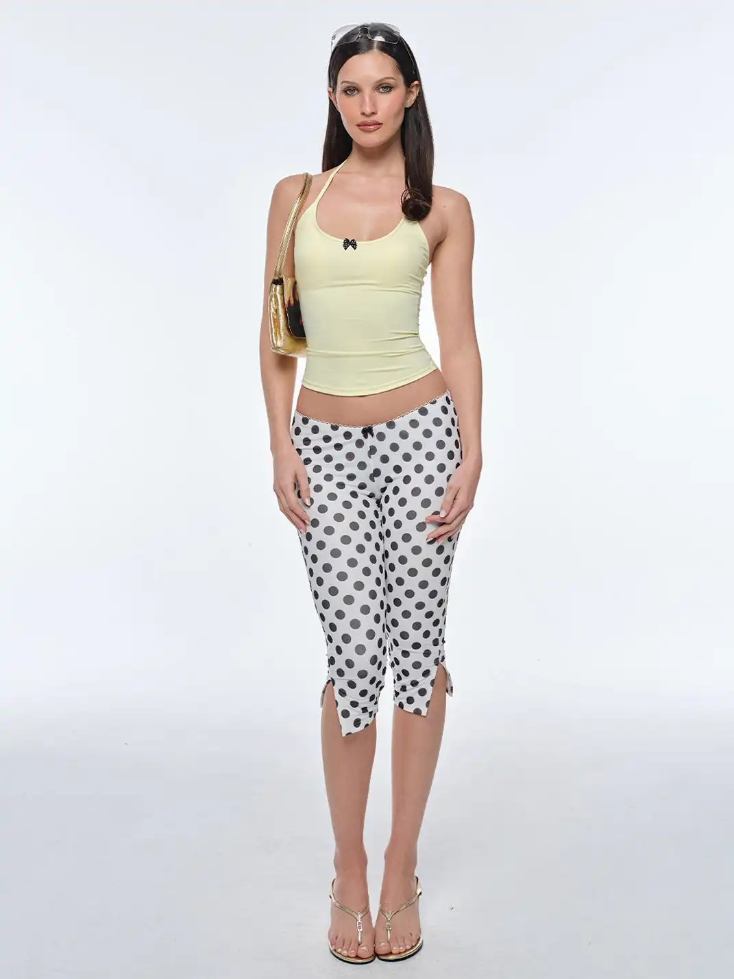 BUM STUDIO | Polka Dot Halter Bra & Capris