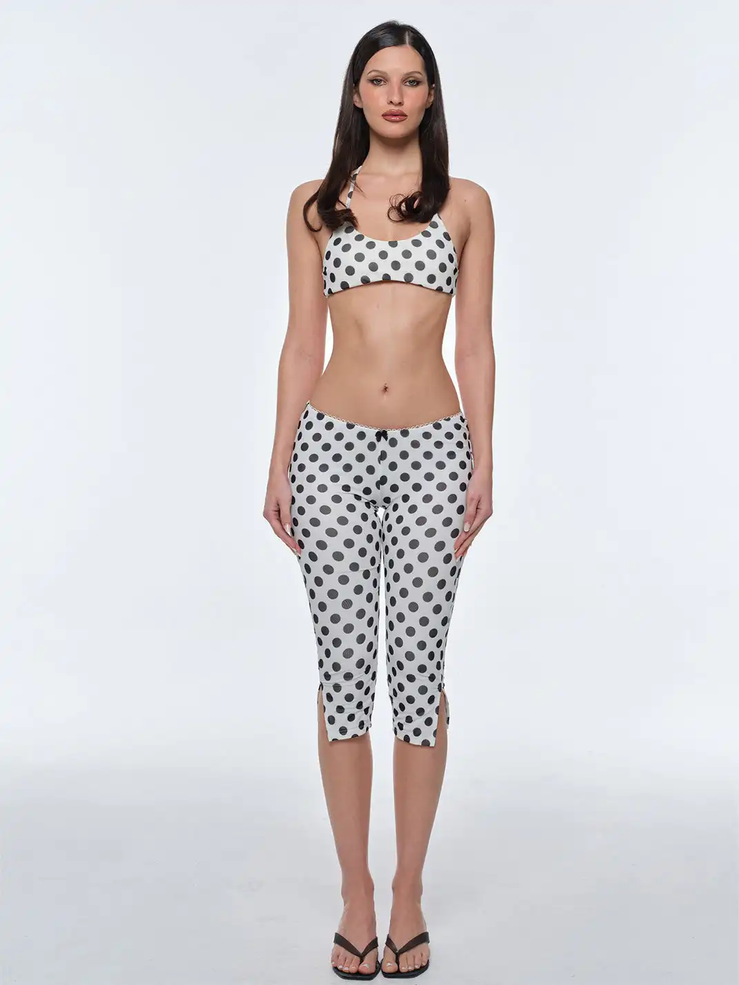 BUM STUDIO | Polka Dot Halter Bra & Capris