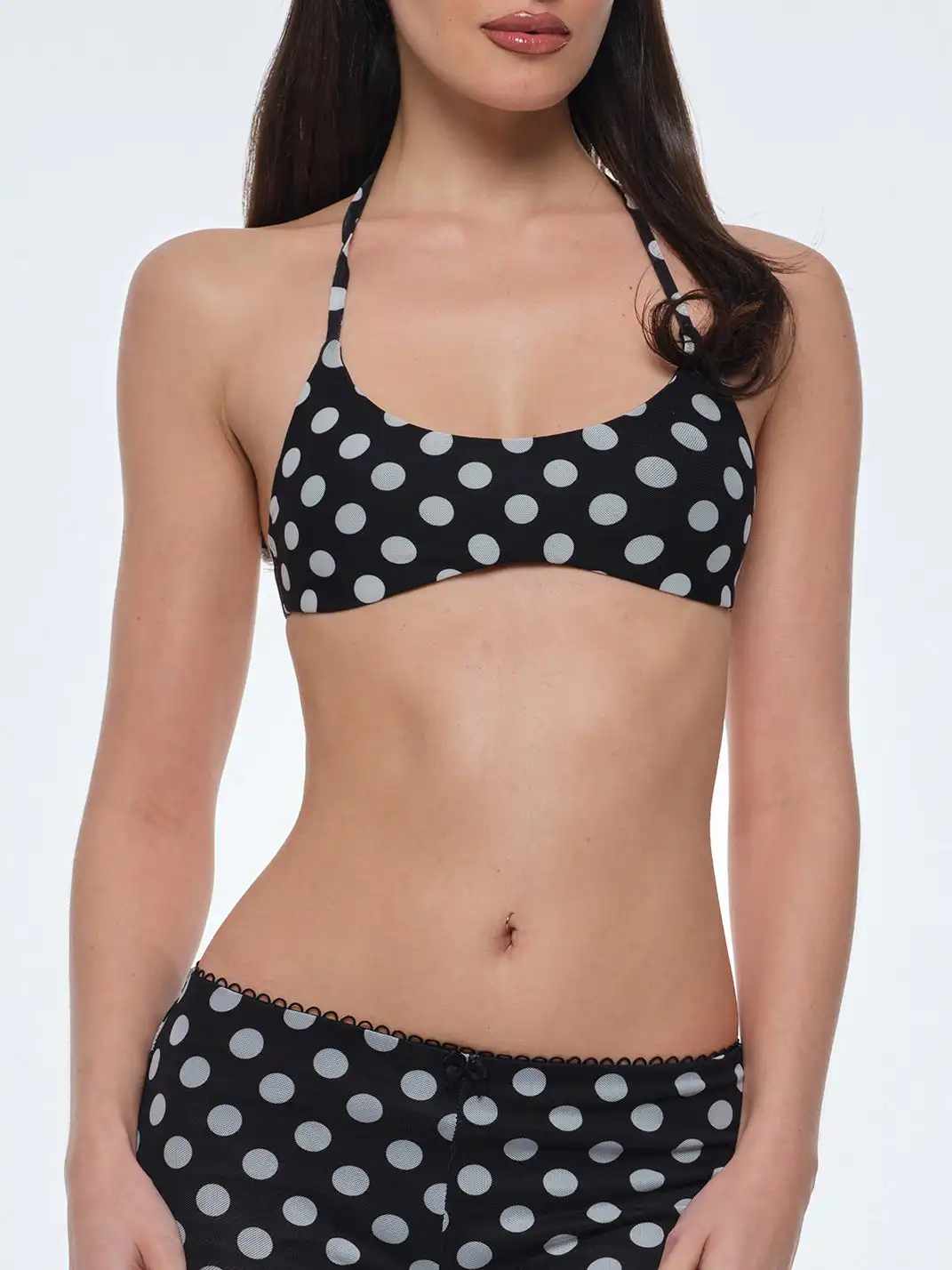 BUM STUDIO | Polka Dot Halter Bra & Capris