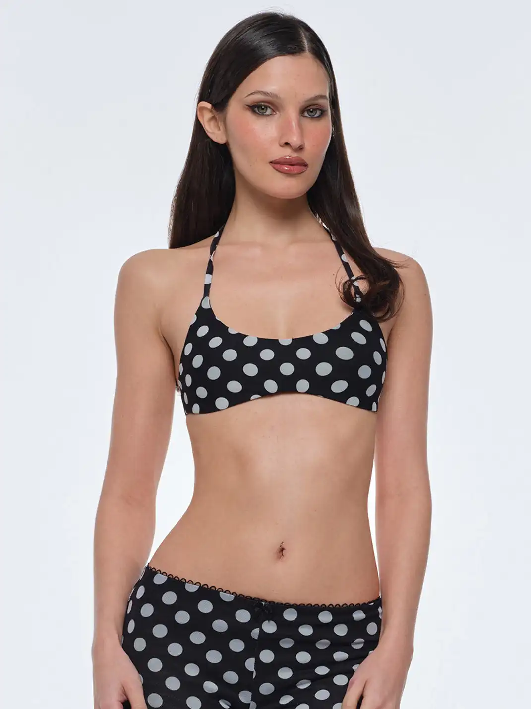 BUM STUDIO | Polka Dot Halter Bra & Capris