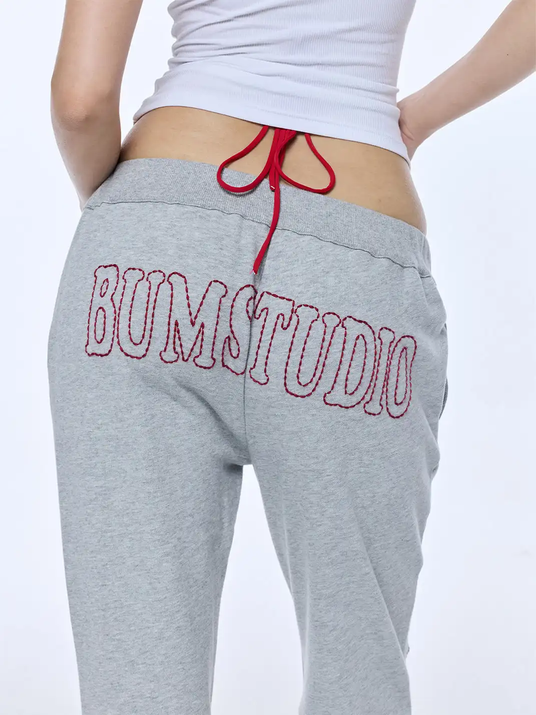 BUM STUDIO | Hand-distressed Low-rise Sweatpants