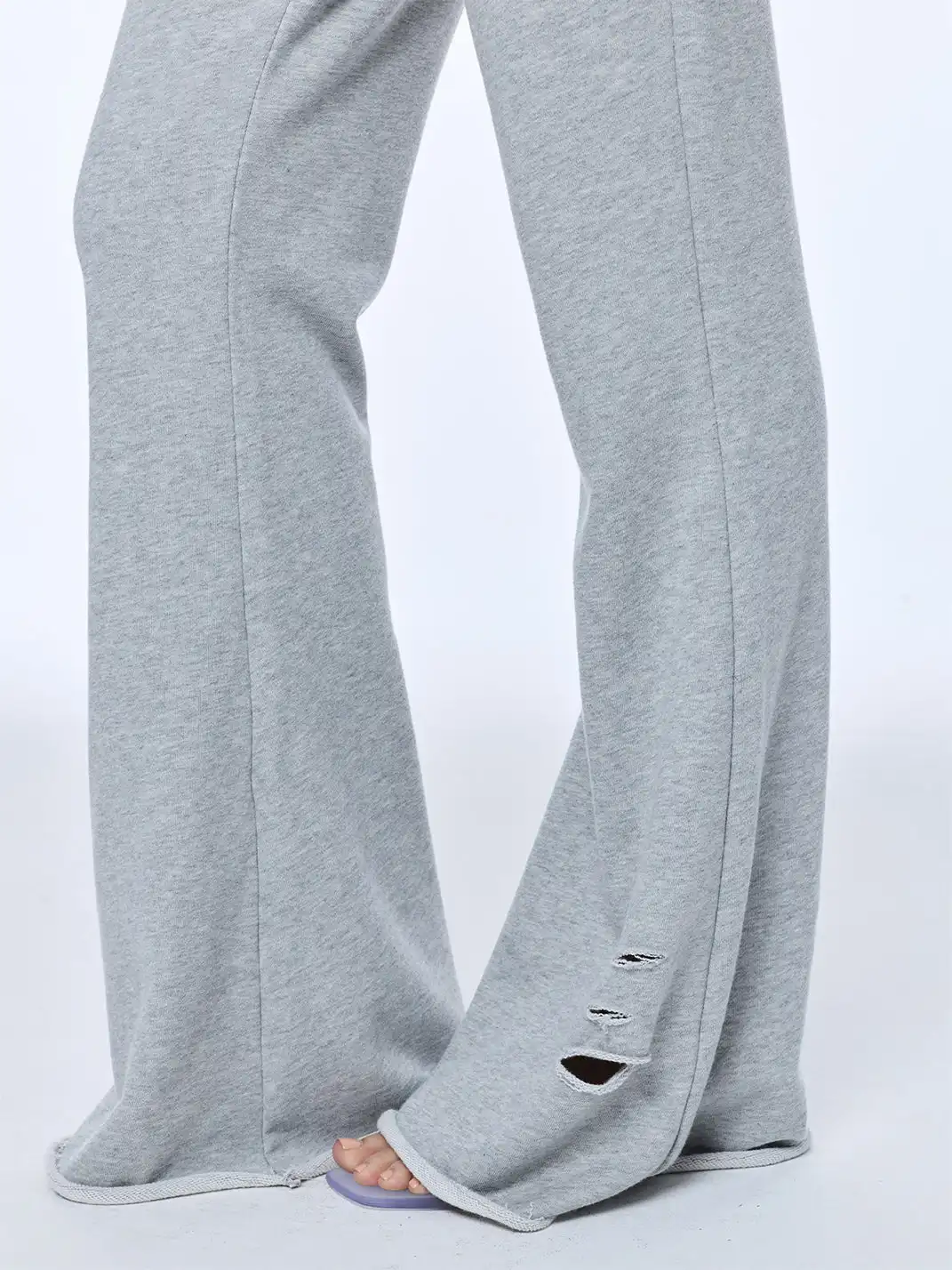 BUM STUDIO | Hand-distressed Low-rise Sweatpants