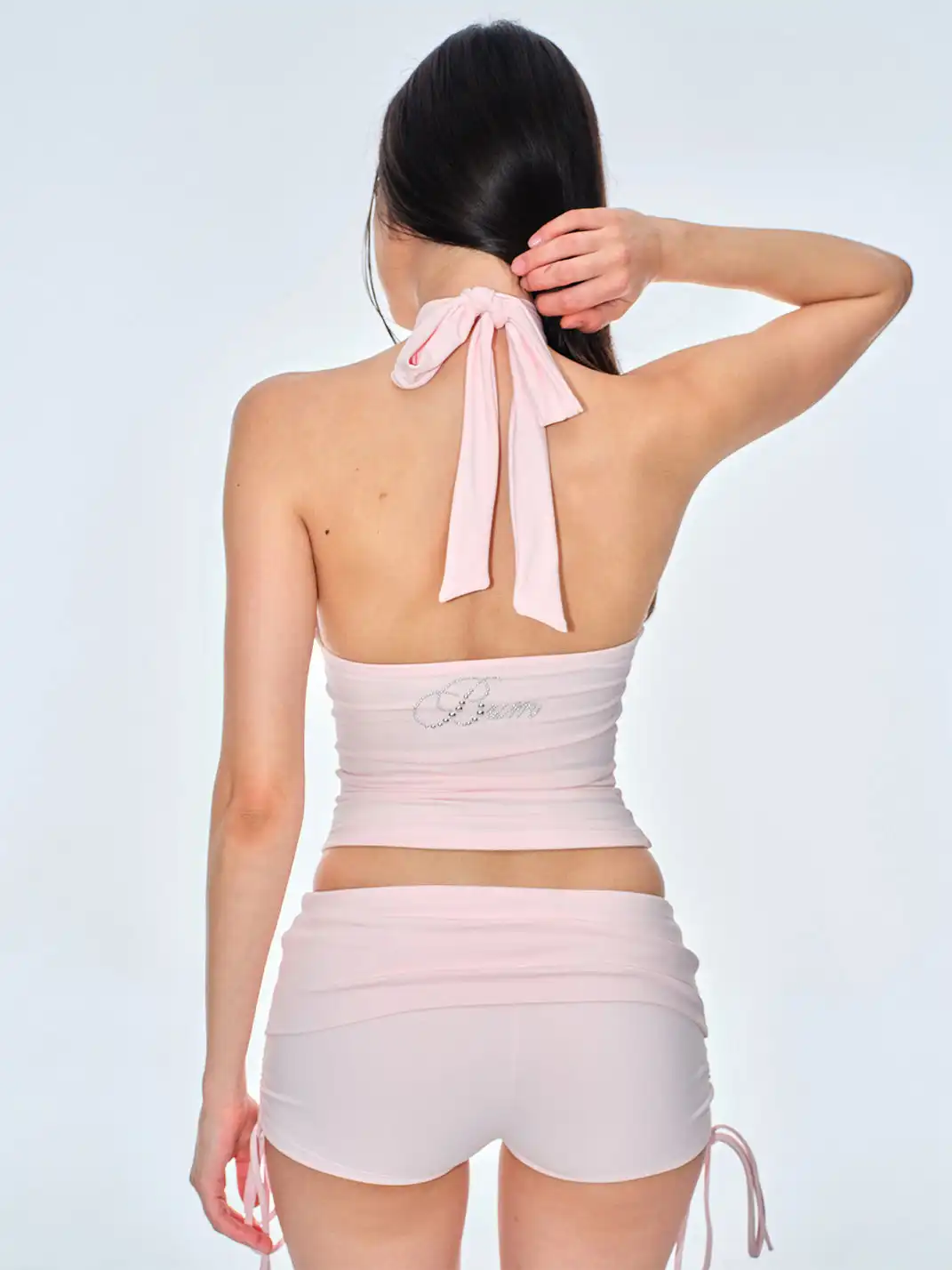 BUM STUDIO | Rivet Hollow-out Halter Tank Top