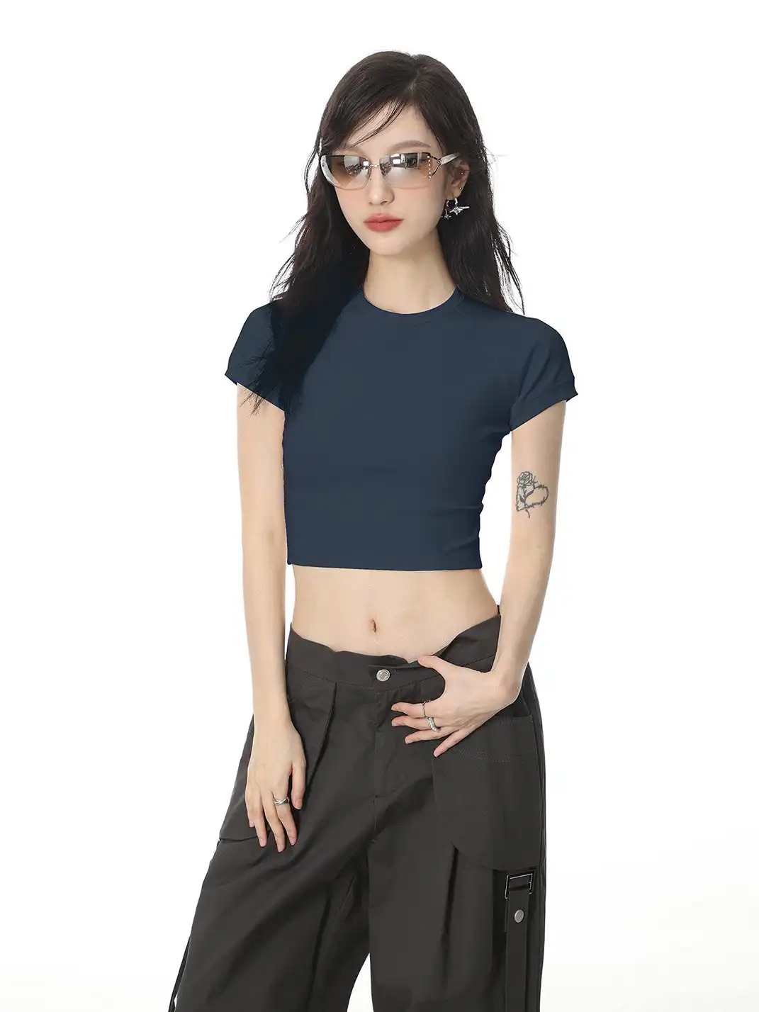 SHIYIYUE | Regular Shoulder Flutter Sleeve T-Shirt
