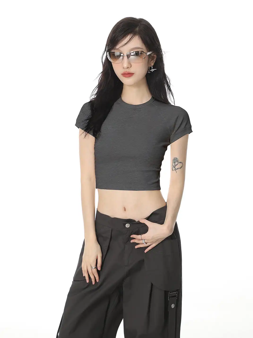 SHIYIYUE | Regular Shoulder Flutter Sleeve T-Shirt