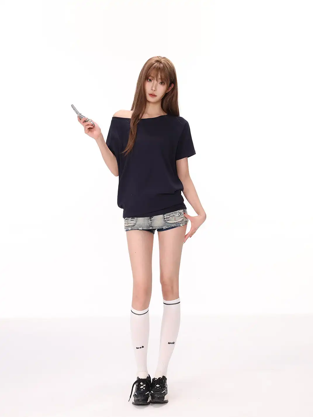 SHIYIYUE | Asymmetrical Shoulder Loose Short Sleeve T-Shirt
