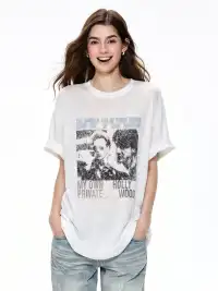 SHIYIYUE | Printed Loose Crew Neck T-Shirt