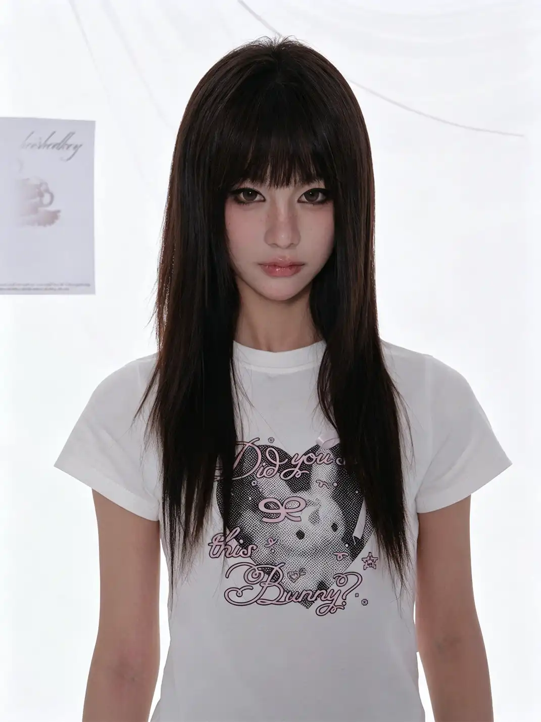 Marumaruzip | Rabbit Print Regular Shoulder T-Shirt