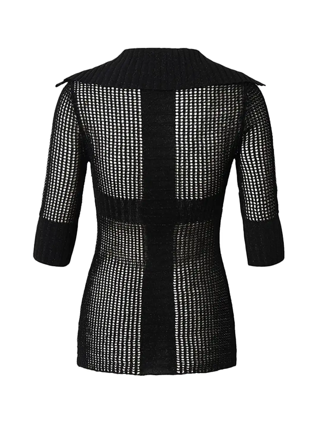 NO ROMANCE | Hollow Star V-Neck Knit Cover Up