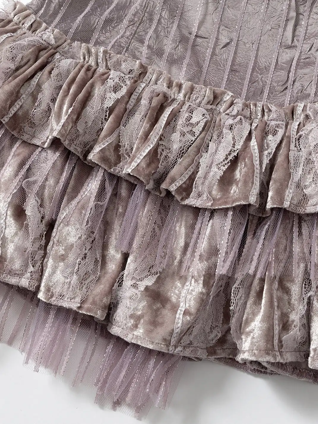 NO ROMANCE | Mesh Cami Tiered Dress