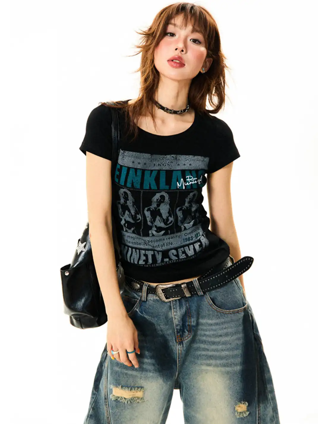 YOUNG STAGE | Vintage Fitted Regular Shoulder T-Shirt