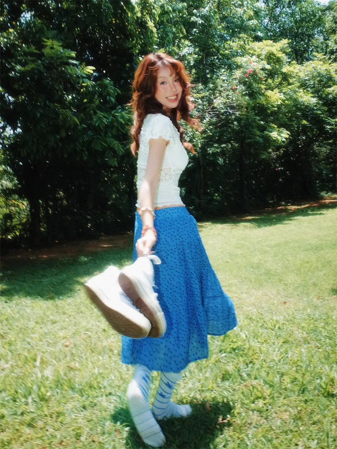 YOUNG STAGE | Allover Polka Dot Print Skirt