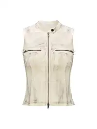 JYOSEI | Distressed Dirty-Finish Mini Pleated Skirt & Cami Top Set