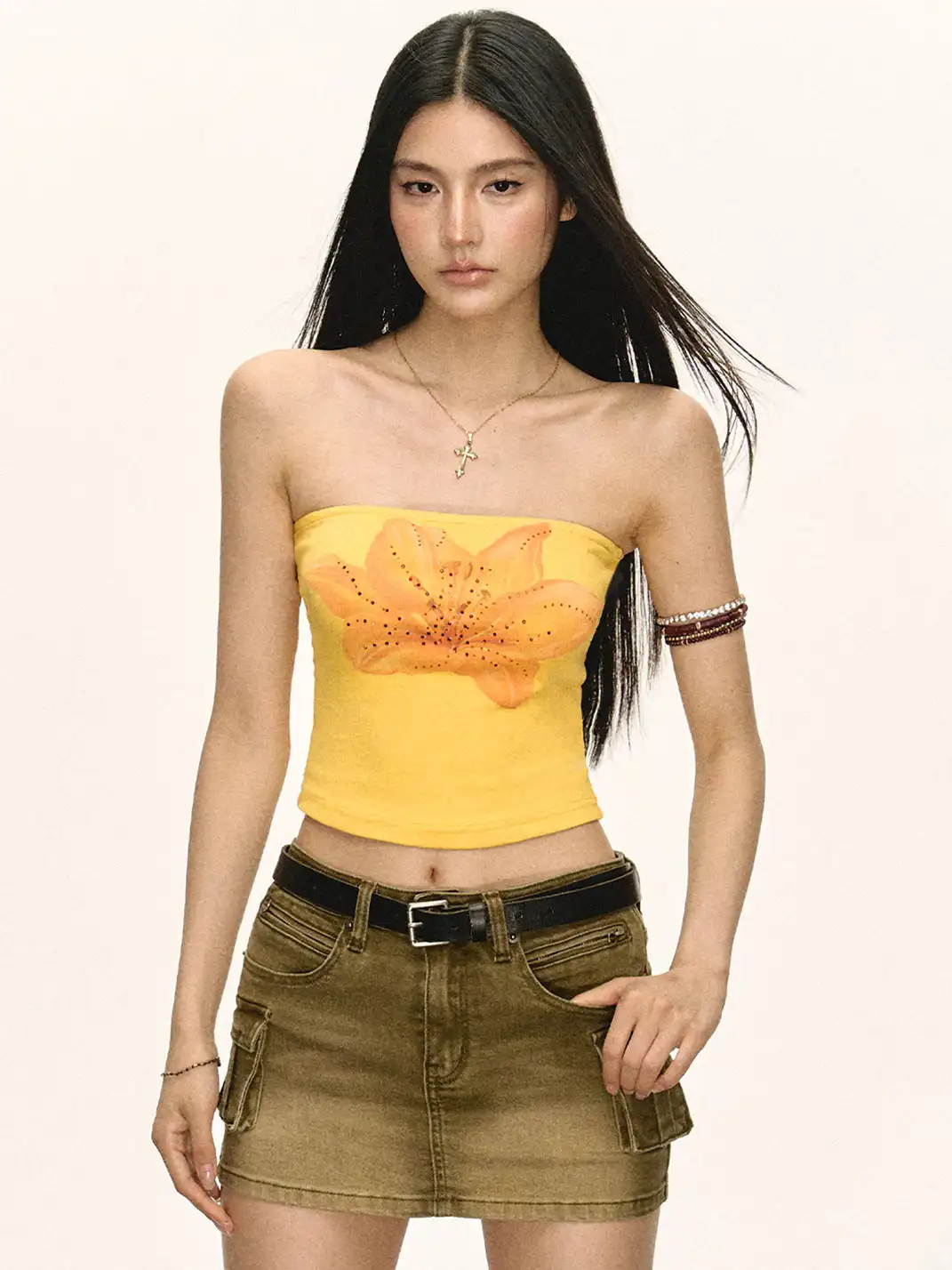 ARISEISM | Floral Print Tube Top