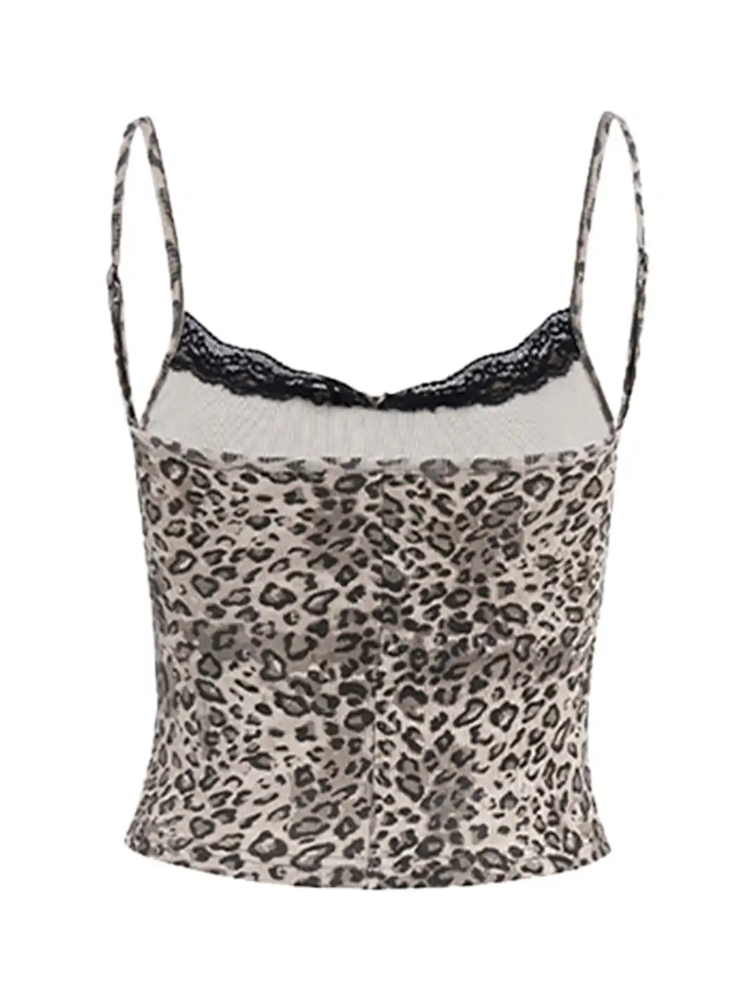 ARISEISM | Leopard Print Lace Cami Tank Top