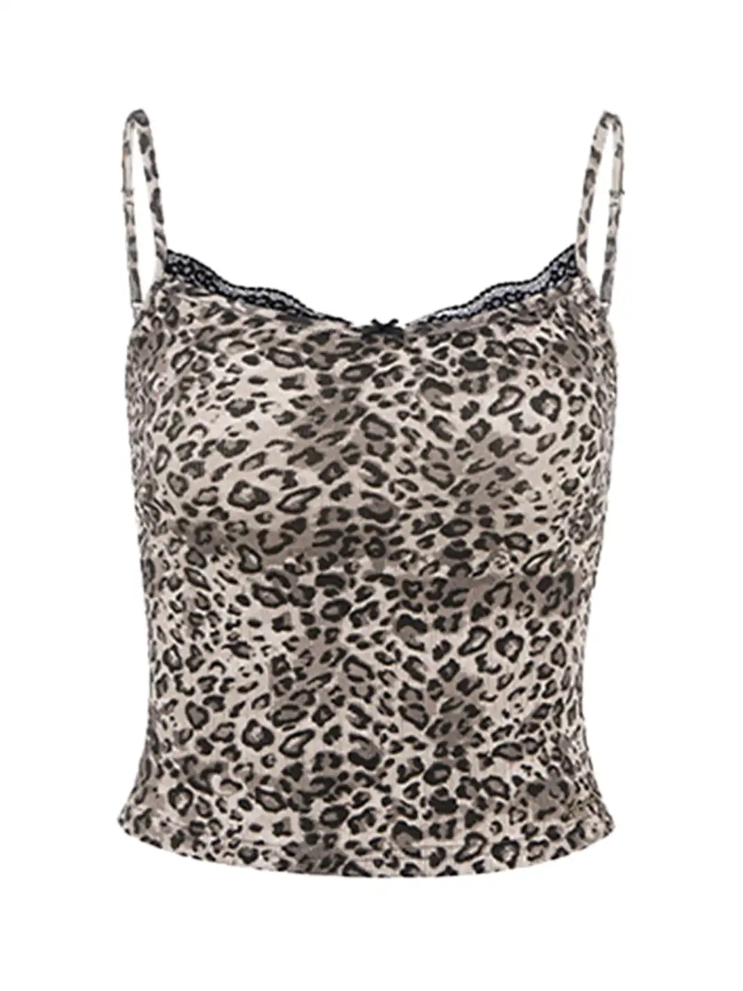 ARISEISM | Leopard Print Lace Cami Tank Top