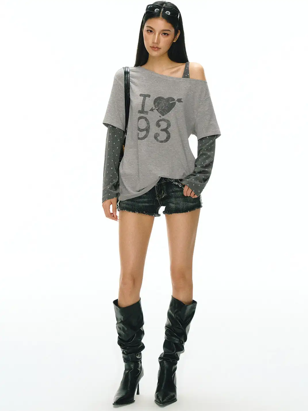 ARISEISM | Vintage Frayed Hem Denim Shorts