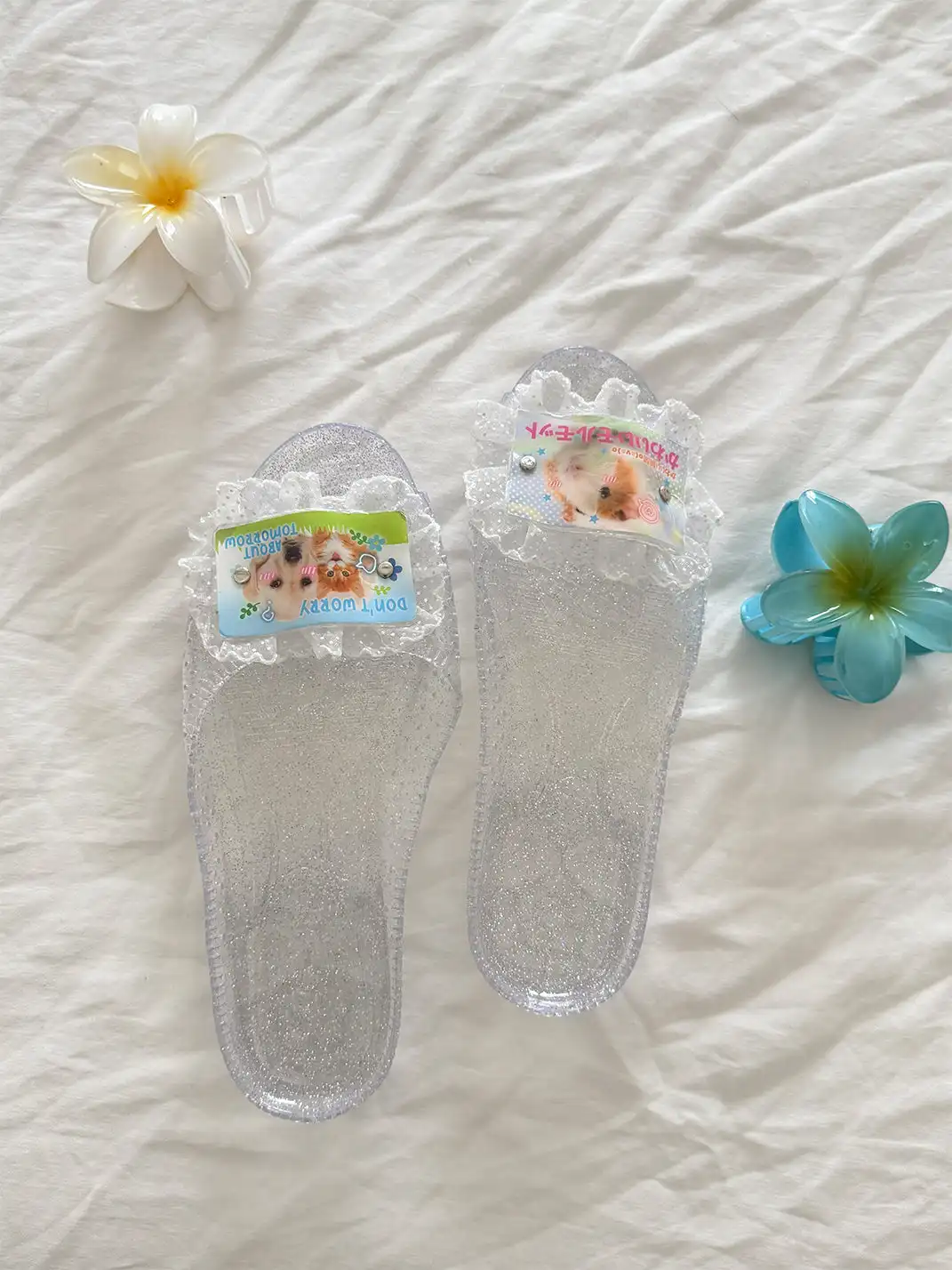 WS | Handmade Crystal Jelly Slippers