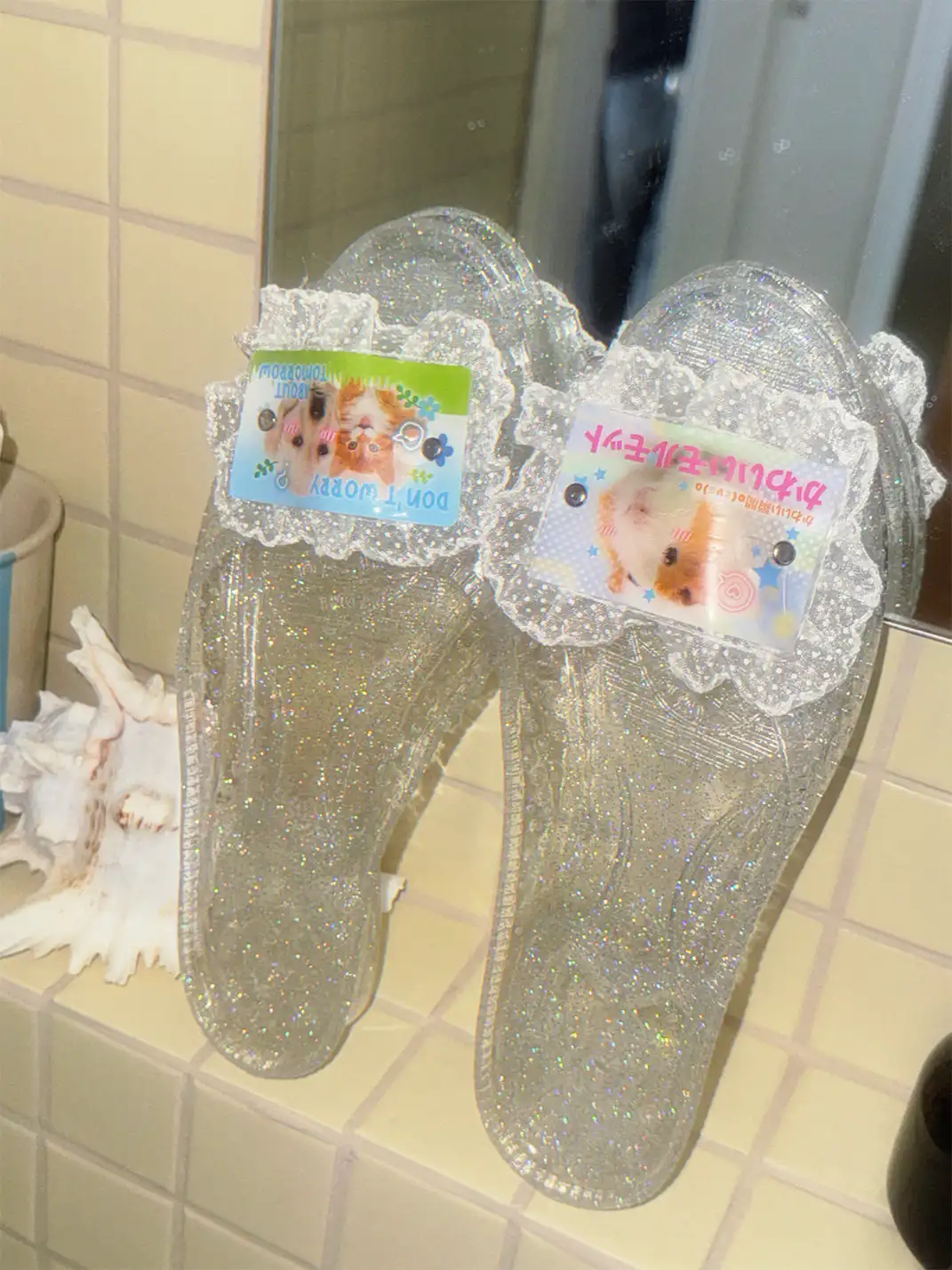 WS | Handmade Crystal Jelly Slippers