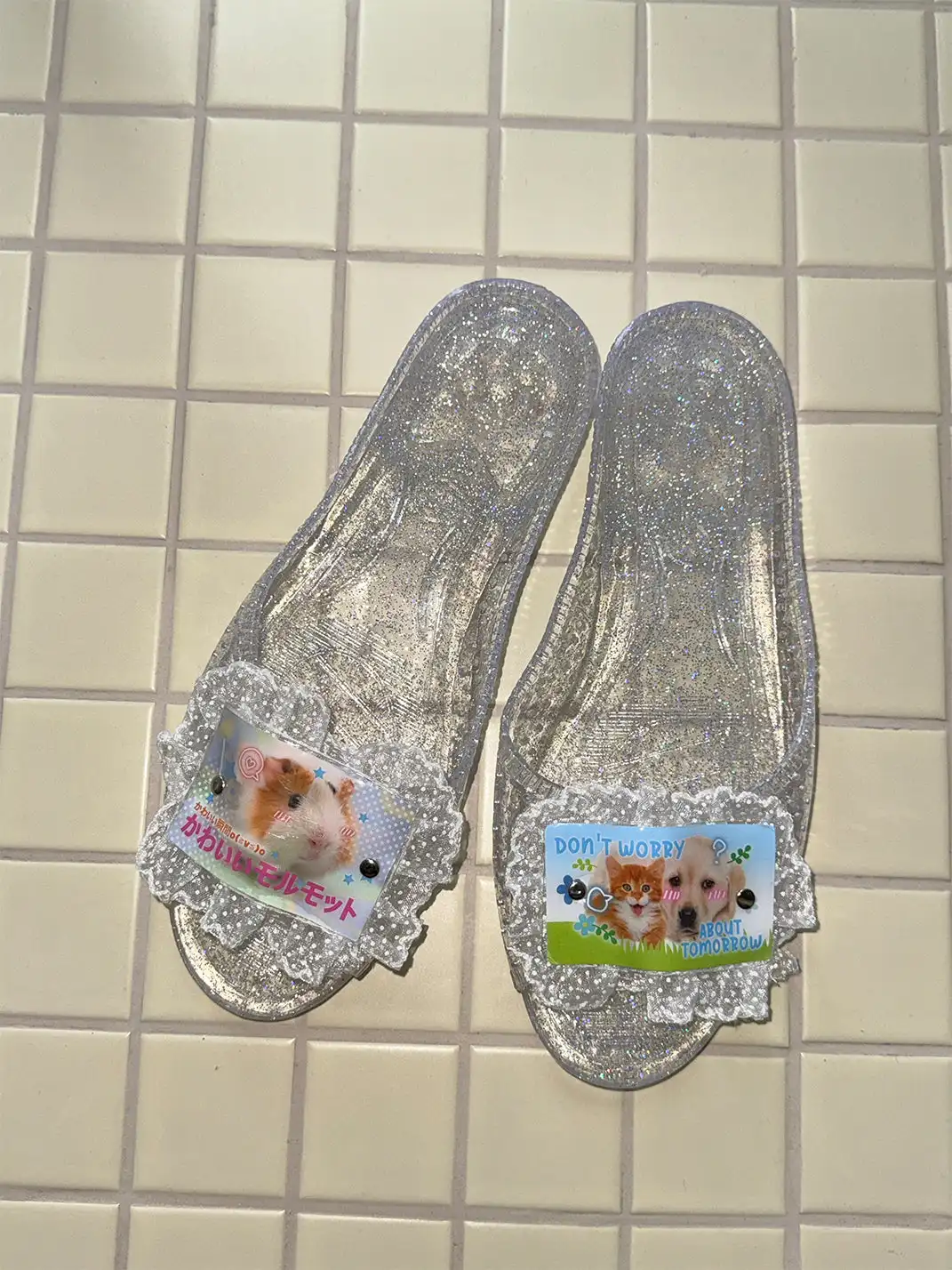 WS | Handmade Crystal Jelly Slippers